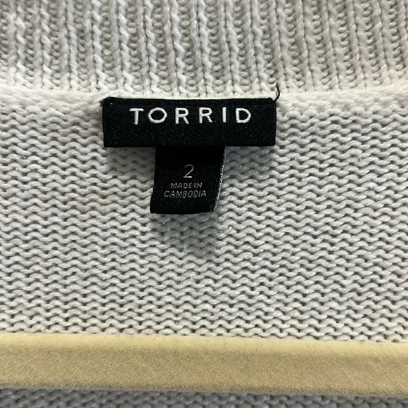 Torrid cardigan sweater size 2. Off white - Picture 3 of 5